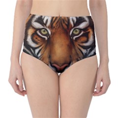 The Tiger Face High-Waist Bikini Bottoms