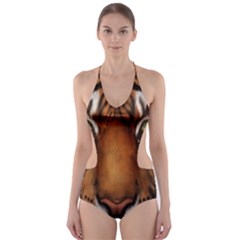 The Tiger Face Cut-Out One Piece Swimsuit