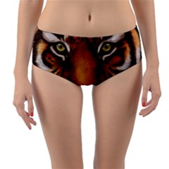 The Tiger Face Reversible Mid-Waist Bikini Bottoms