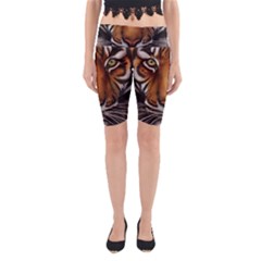 The Tiger Face Yoga Cropped Leggings