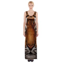 The Tiger Face Maxi Thigh Split Dress