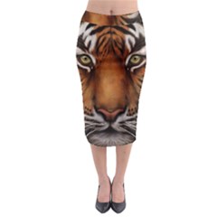 The Tiger Face Midi Pencil Skirt