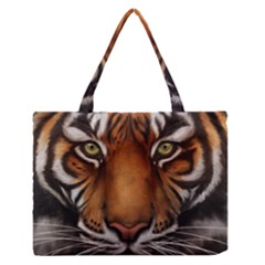 The Tiger Face Zipper Medium Tote Bag