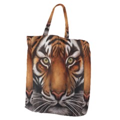 The Tiger Face Giant Grocery Zipper Tote