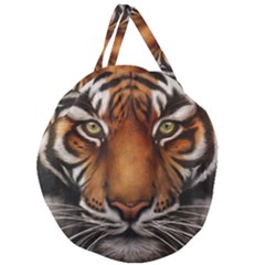 The Tiger Face Giant Round Zipper Tote