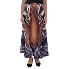 The Tiger Face Flared Maxi Skirt