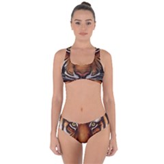 The Tiger Face Criss Cross Bikini Set