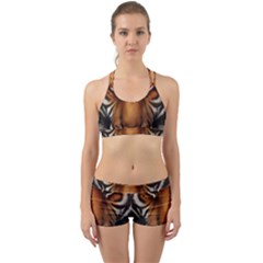 The Tiger Face Back Web Sports Bra Set