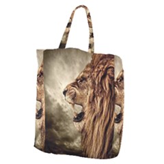 Roaring Lion Giant Grocery Zipper Tote by Celenk