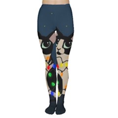 Meowy Christmas Women s Tights