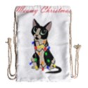 Meowy Christmas Drawstring Bag (Large) View1