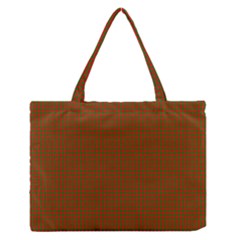 Classic Christmas Red And Green Houndstooth Check Pattern Zipper Medium Tote Bag by PodArtist