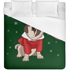 Pug Xmas Duvet Cover (king Size) by Valentinaart