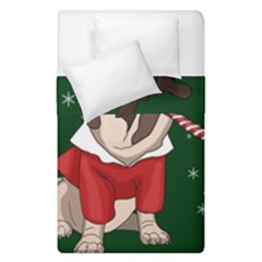 Pug Xmas Duvet Cover Double Side (single Size) by Valentinaart