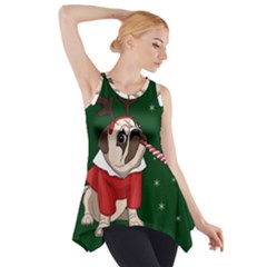 Pug Xmas Side Drop Tank Tunic by Valentinaart