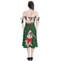 Pug Xmas Shoulder Tie Bardot Midi Dress View2