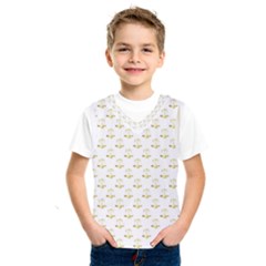 Gold Scales Of Justice On White Repeat Pattern All Over Print Kids  Sportswear by PodArtist