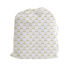 Gold Scales Of Justice On White Repeat Pattern All Over Print Drawstring Pouches (xxl) by PodArtist