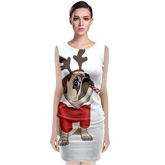 Pug Xmas Classic Sleeveless Midi Dress by Valentinaart