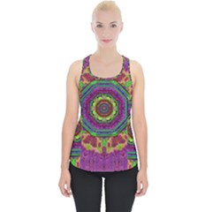 Mandala In Heavy Metal Lace And Forks Piece Up Tank Top by pepitasart