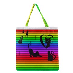 Kitty Bag Grocery Tote Bag by DollyLAMRON