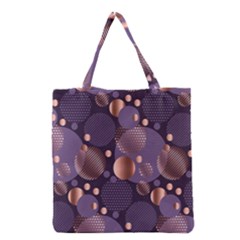 Random Polka Dots, Fun, Colorful, Pattern,xmas,happy,joy,modern,trendy,beautiful,pink,purple,metallic,glam, Grocery Tote Bag by NouveauDesign