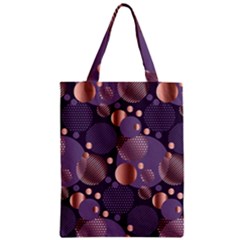 Random Polka Dots, Fun, Colorful, Pattern,xmas,happy,joy,modern,trendy,beautiful,pink,purple,metallic,glam, Zipper Classic Tote Bag by NouveauDesign