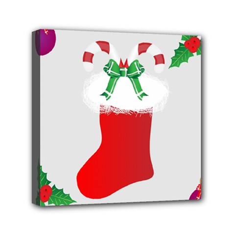 Christmas Stocking Mini Canvas 6  X 6  by christmastore