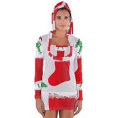 Christmas Stocking Long Sleeve Hooded T-shirt