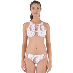 Moon Moonface Pattern Outlines Perfectly Cut Out Bikini Set by Celenk