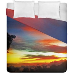 Sunset Mountain Indonesia Adventure Duvet Cover Double Side (california King Size) by Celenk