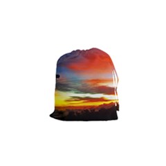 Sunset Mountain Indonesia Adventure Drawstring Pouches (xs)  by Celenk