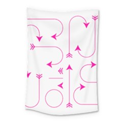 Arrows Girly Pink Cute Decorative Small Tapestry by Celenk