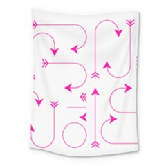 Arrows Girly Pink Cute Decorative Medium Tapestry by Celenk