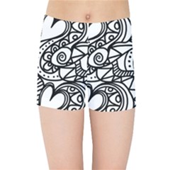 Seamless Tile Background Abstract Kids Sports Shorts by Celenk