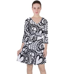 Seamless Tile Background Abstract Ruffle Dress