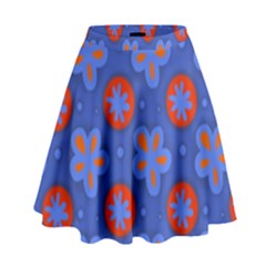 Seamless Tile Repeat Pattern High Waist Skirt by Celenk