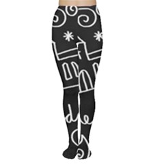 Wedding Chalkboard Icons Set Women s Tights by Celenk