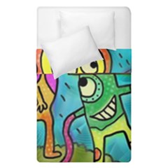 Painting Painted Ink Cartoon Duvet Cover Double Side (single Size) by Celenk