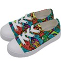 Painting Painted Ink Cartoon Kids  Low Top Canvas Sneakers View2