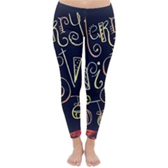 Chalk Chalkboard Board Frame Classic Winter Leggings by Celenk