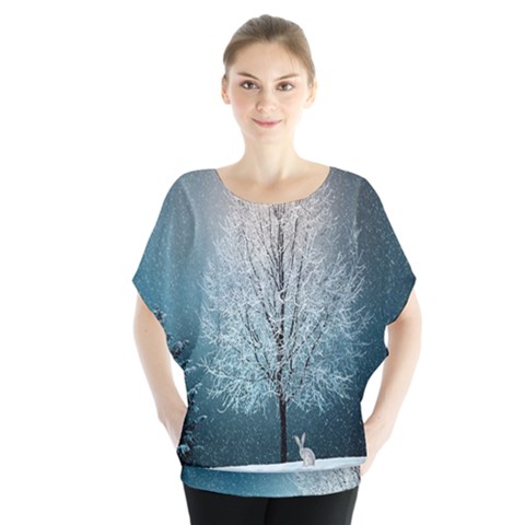 Winter Wintry Snow Snow Landscape Blouse by Celenk