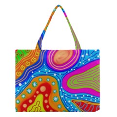 Abstract Pattern Painting Shapes Medium Tote Bag