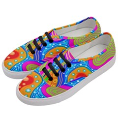 Abstract Pattern Painting Shapes Women s Classic Low Top Sneakers by Celenk