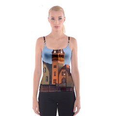 Blue Hour Colliery House Spaghetti Strap Top by Celenk