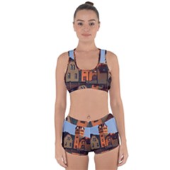 Blue Hour Colliery House Racerback Boyleg Bikini Set by Celenk