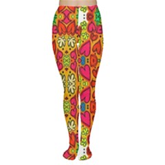 Abstract Background Pattern Doodle Women s Tights