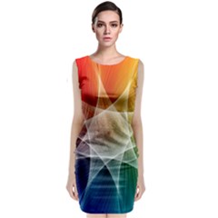 Abstract Star Pattern Structure Classic Sleeveless Midi Dress by Celenk