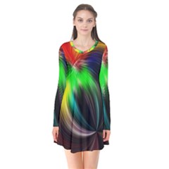 Circle Lines Wave Star Abstract Flare Dress by Celenk