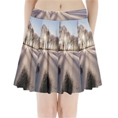 Winter Lake Cold Wintry Frozen Pleated Mini Skirt by Celenk